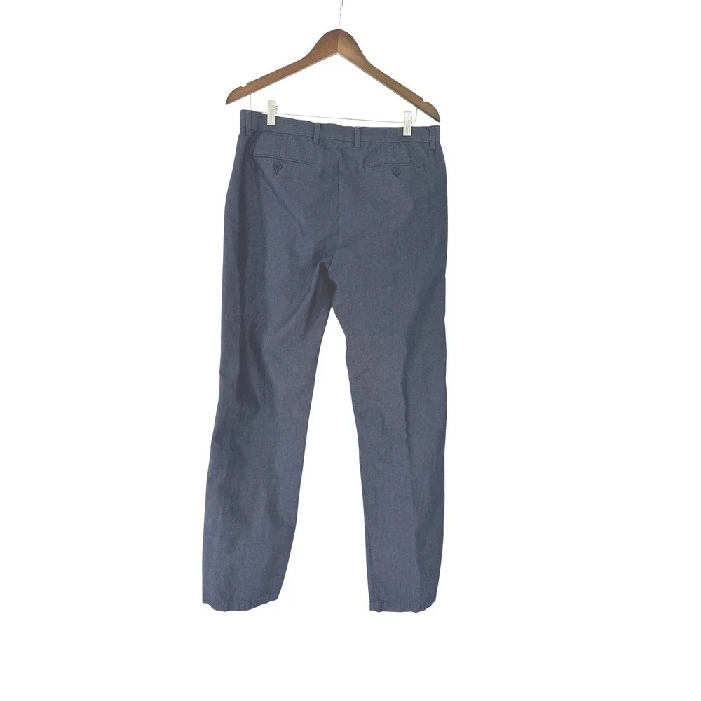 Banana Republic Kentfield Pant Mens 34x34 Blue Cotton Micro Dot Chino Trousers